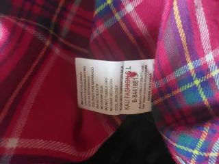 Camisola cuadros combinados verde y rojo