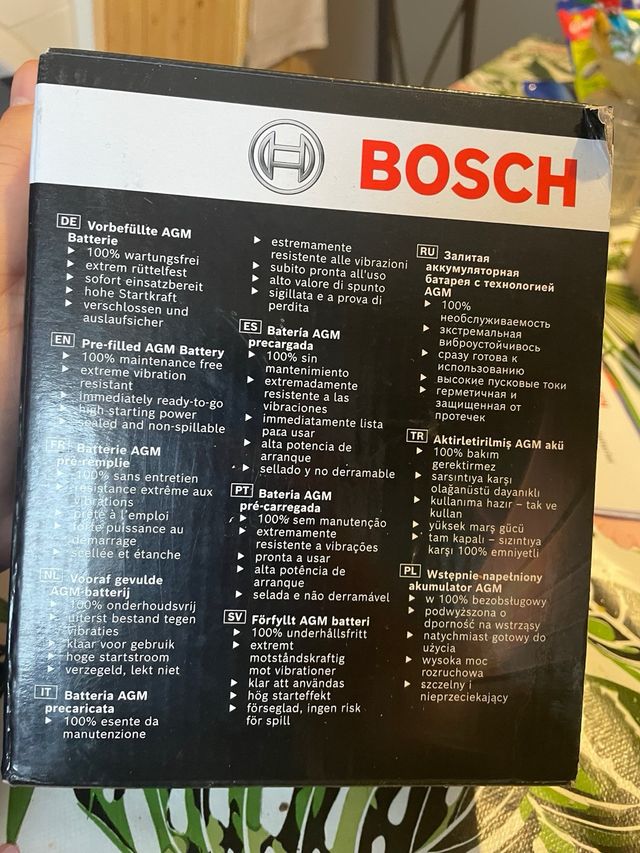 Batería Bosch FA105 AGM 12V 12Ah
