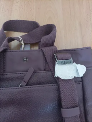 Bolso/ mochila Slang BCN Gris Púrpura