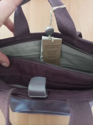 Bolso/ mochila Slang BCN Gris Púrpura