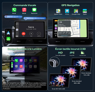 Pantalla 9 Inalámbrica CarPlay/Android Auto