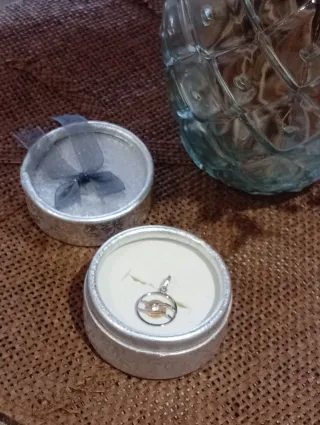 Colgante Oro Blanco y Diamante