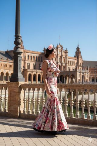 Traje Gitana Flores Hecho a Medida