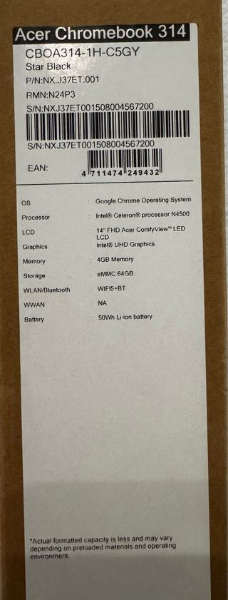 Acer PC Portatile Nero