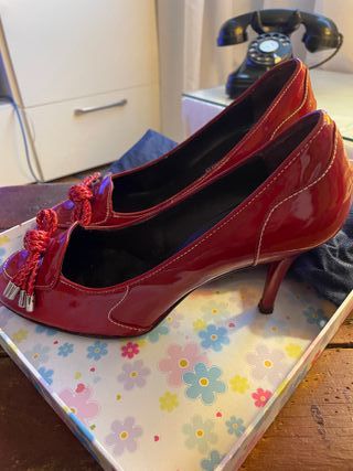 Zapatos CARAMELO rojos mujer