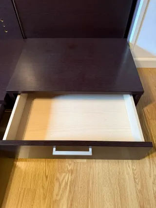 Cama Matrimonial Madera Oscura