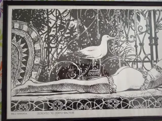 Stampa Milo Manara - Dedica a Hugo Pratt