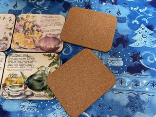 Set 6 Sottobicchieri Tè Illustrati