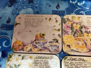 Set 6 Sottobicchieri Tè Illustrati