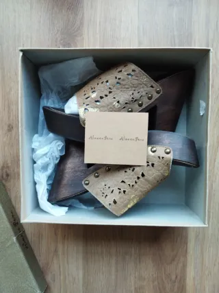 Zapatos Alma en Pena Marrones y Dorados