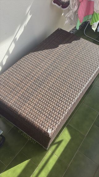 Mesa de exterior mimbre