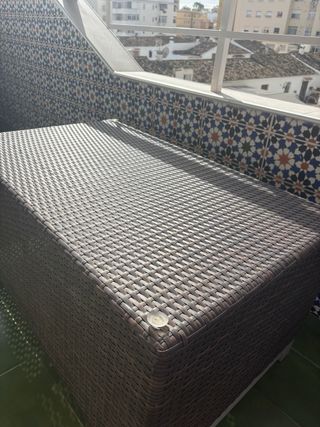 Mesa de exterior mimbre