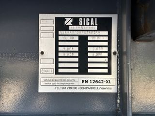 REMOLQUE SICAL 2 EJES CENTRALES DOBLE RUEDA 2014