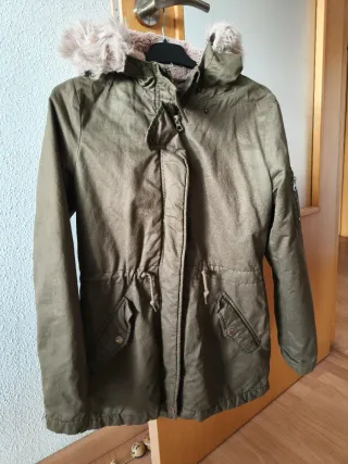 Parka verde forrada talla 158