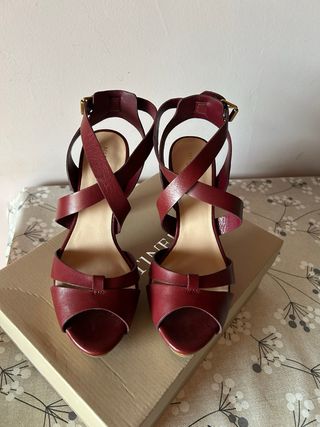 Sandalias cuña Martinelli granate