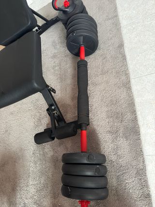 Banco de pesas y mancuernas