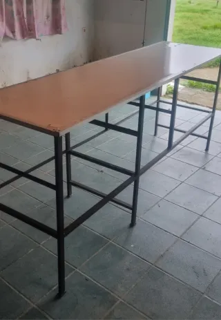 Mostrador para romería metal y madera