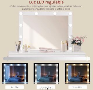 Tocador con Espejo y Luz LED