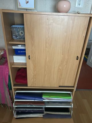 Armario puertas correderas Con zapatero, haya