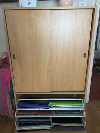 Armario puertas correderas Con zapatero, haya