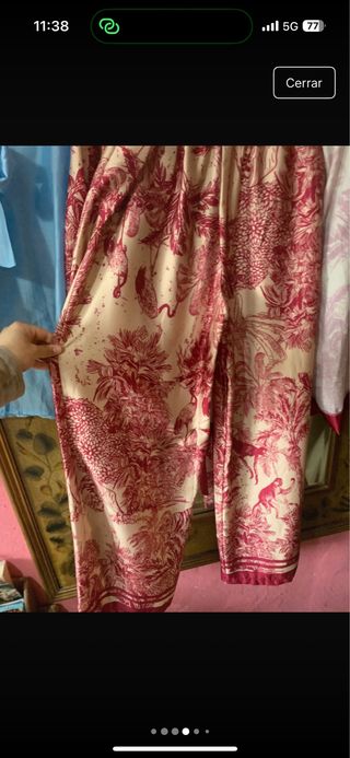 Conjunto beige y rosa piezas única