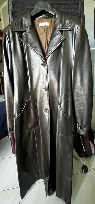 Giacca donna similpelle con cintura