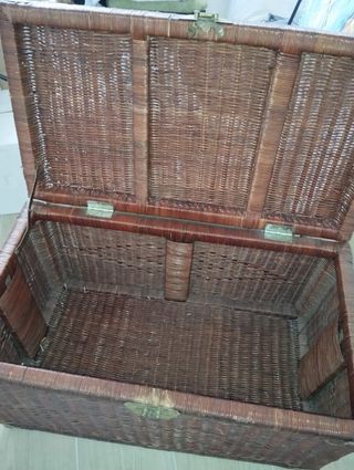 Baúl de mimbre vintage