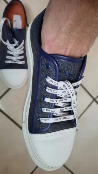 Scarpe Etro originali blu/grigie