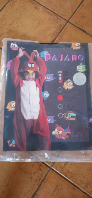 Disfraz Pájaro Angry Birds Rojo