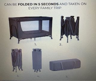 Cuna de viaje plegable, usada 2 veces.