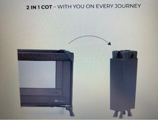 Cuna de viaje plegable, usada 2 veces.