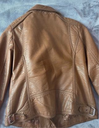 Chaqueta cuero marrón