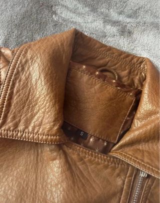 Chaqueta cuero marrón
