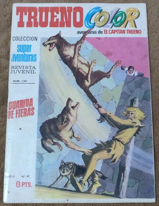 8 TEBEOS DE TRUENO COLOR PRIMERA EPOCA DE 1.970.