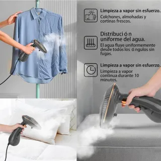 Plancha Vertical Vapor 1500W Negra