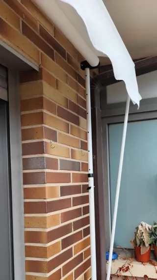 Toldo plegable exterior, ajustable sin taladro
