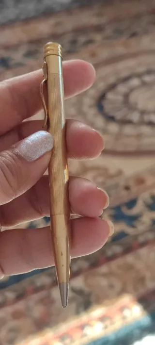 Matita porta mine placcata oro