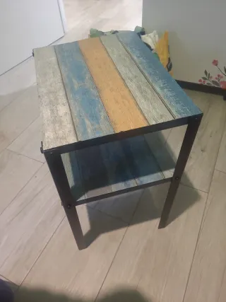 Mesa auxiliar Ikea forrada