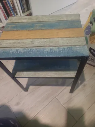 Mesa auxiliar Ikea forrada