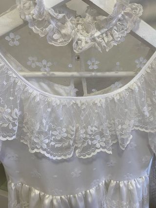 Vestido de comunión niña encaje blanco
