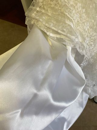 Vestido de comunión niña encaje blanco