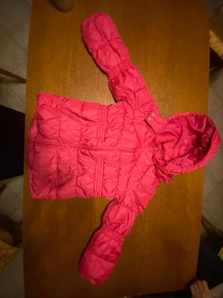 Parka bambina rosa imbottita