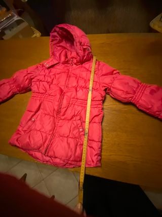 Parka bambina rosa imbottita