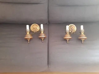 Apliques de latón antiguos (2 unidades)