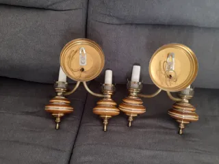 Apliques de latón antiguos (2 unidades)