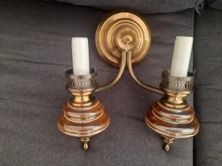 Apliques de latón antiguos (2 unidades)