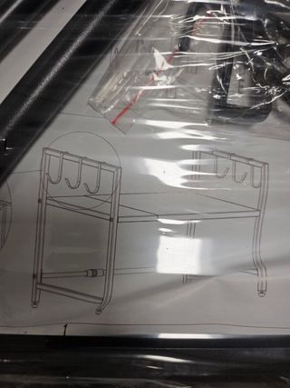 Banco Perchero Metálico Negro