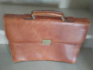 Borsa uomo porta documenti in pelle marrone