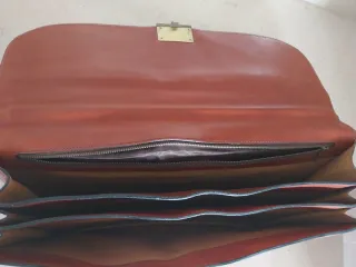 Borsa uomo porta documenti in pelle marrone