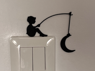 Bambino Pesca Luna per Interruttore